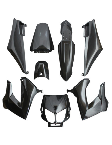 Kit carénages 50 à boite Derbi 50 Senda 2000-2010 Noir brillant