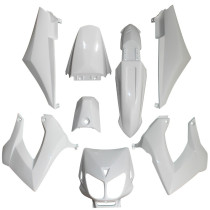 Kit carénages 50 à boite Derbi 50 Senda 2000-2010 Blanc brillant