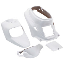 Kit carénages scooter MBK 50 Booster/Yamaha 50 BWS 1999-2003 Blanc brillant