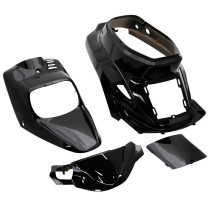 Kit carénages scooter MBK 50 Booster/Yamaha 50 BWS 1999-2003 Noir brillant