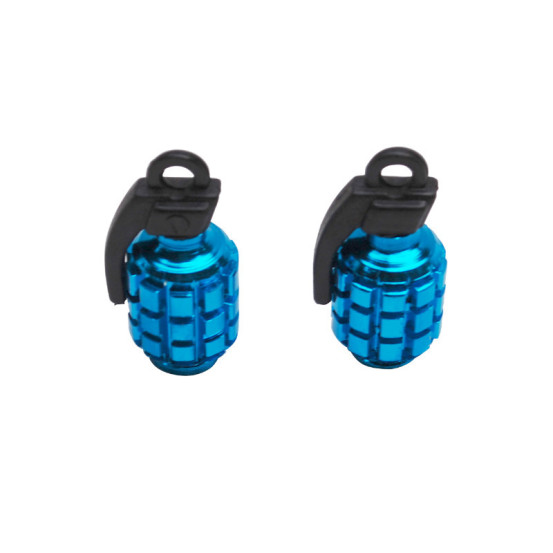 Bouchons de valves Grenade Bleu