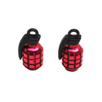 Bouchons de valves Grenade Rouge