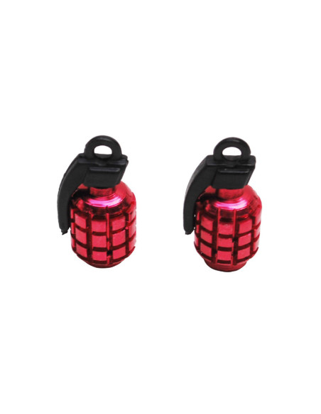 Bouchons de valves Grenade Rouge