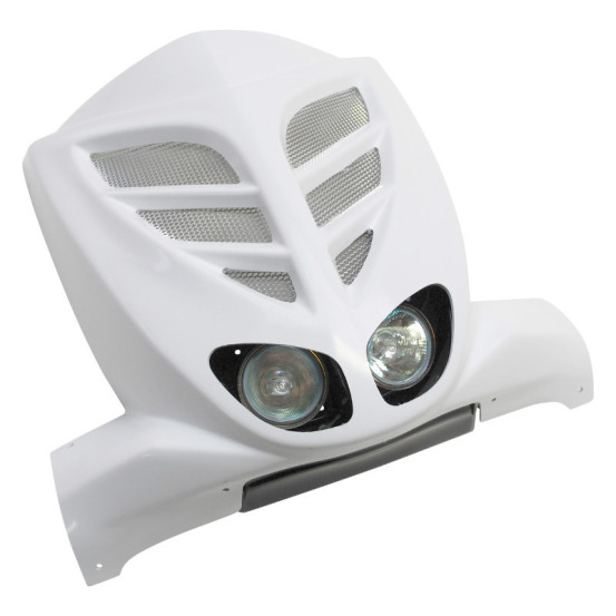 Tablier avant BCD Xtreme MBK 50 Stunt/Yamaha 50 Slider Blanc