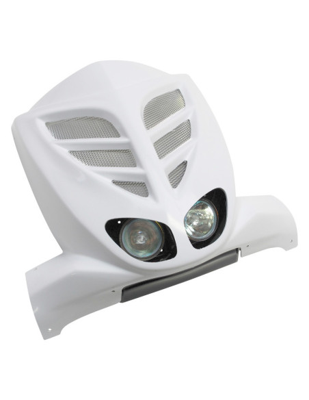 Tablier avant BCD Xtreme MBK 50 Stunt/Yamaha 50 Slider Blanc