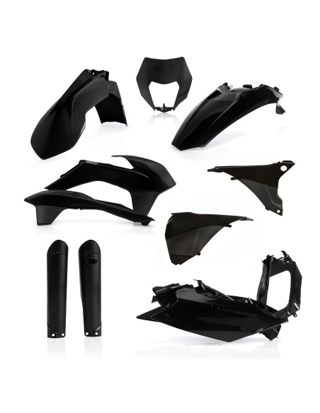 Kit plastiques complet - Noir - ACERBIS KTM 125/250/300 EXC 250/350/400/450/500/520/525 EXCF 2016