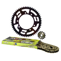 Kit chaine aluminium 14x53 DOPPLER Derbi Senda / Gilera SMT / RCR / Aprilia RX / SX Néochrome