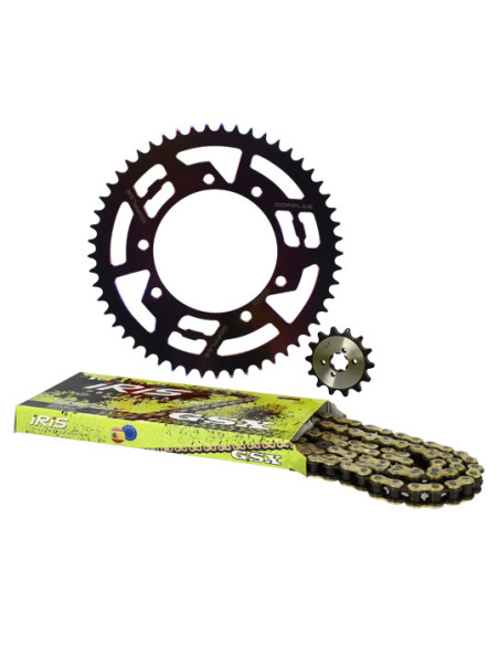 Kit chaine aluminium 14x53 DOPPLER Derbi Senda / Gilera SMT / RCR / Aprilia RX / SX Néochrome