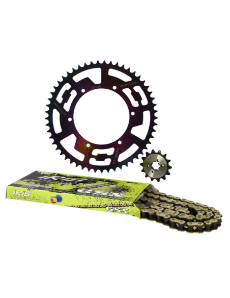 Kit chaine aluminium 14x53 DOPPLER Derbi Senda / DRD / Evo / GPR Nude / Racing / RS4 / Gilera SMT Néochrome