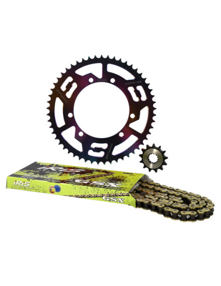 Kit chaine aluminium 13x53 DOPPLER Sherco Enduro / SM Néochrome (428 - 3x2 fixations)