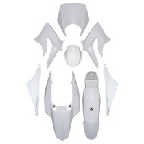 Kit carénages 50 à boite Derbi 50 Senda DRD après 2011 Blanc brillant