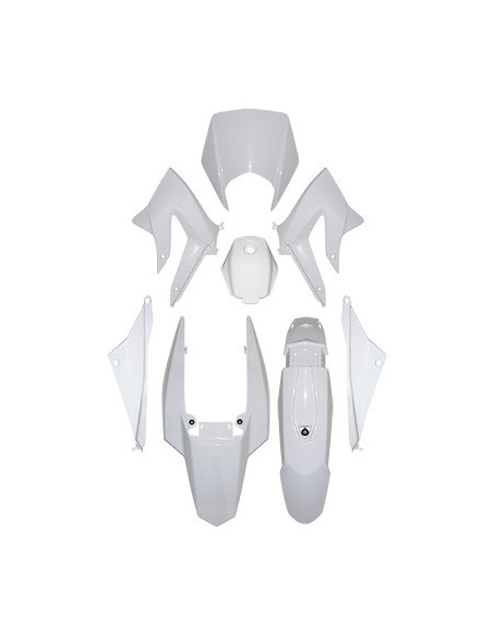 Kit carénages 50 à boite Derbi 50 Senda DRD après 2011 Blanc brillant