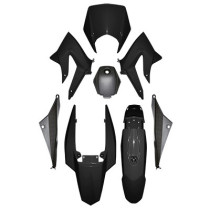 Kit carénages 50 à boite Derbi 50 Senda DRD après 2011 Noir brillant