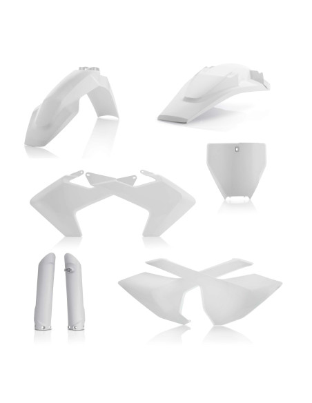 Kit plastiques complet - Blanc - ACERBIS Husqvarna 250/350/450 FC 2016-2018 125 TC 2016-2018 250 TC 2017-2018 300 TC 2016-2018