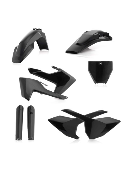 Kit plastiques complet - Noir - ACERBIS Husqvarna 250/350/450 FC 2016-2018 125 TC 2016-2018 250 TC 2017-2018 300 TC 2016-2018