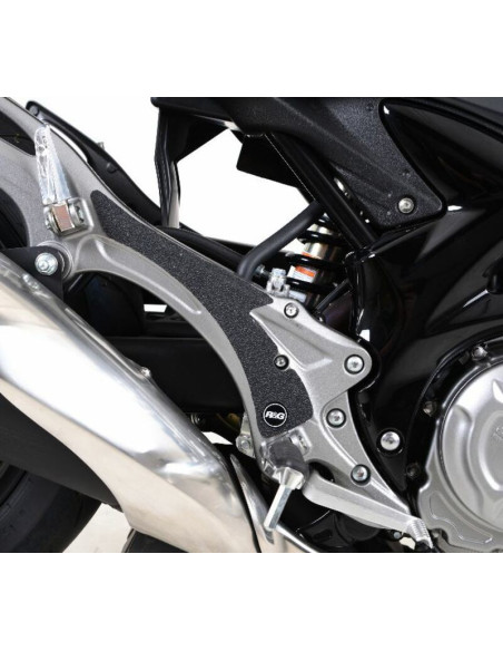Adhésif anti-frottement R&G RACING platine repose-pieds noir 2 pièces - SUZUKI Gladius SFV 650