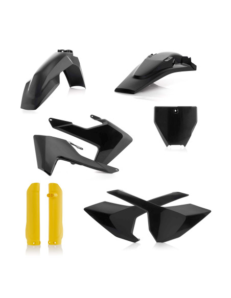 Kit plastiques complet - Noir - ACERBIS Husqvarna 250/350/450 FC 2016-2018 125 TC 2016-2018 250 TC 2017-2018 300 TC 2016-2018