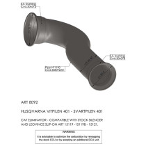 Suppresseur de catalyseur LEOVINCE HUSQVARNA 401 SVARTPILEN/VITPILEN 2018 - 2019