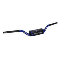 Guidon oversize DOPPLER Ø28,6mm aluminium Noir mat/Bleu (avec mousse)