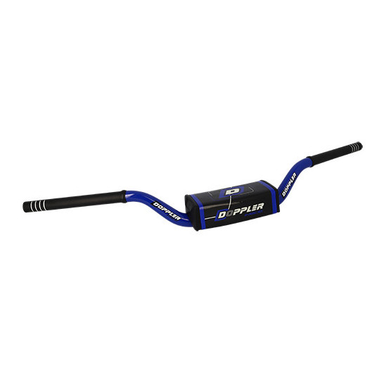 Guidon oversize DOPPLER Ø28,6mm aluminium Noir mat/Bleu (avec mousse)