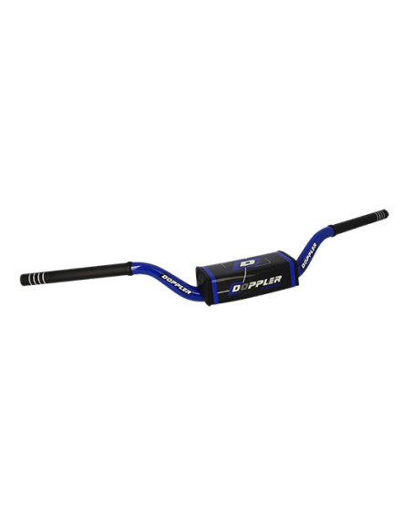 Guidon oversize DOPPLER Ø28,6mm aluminium Noir mat/Bleu (avec mousse)