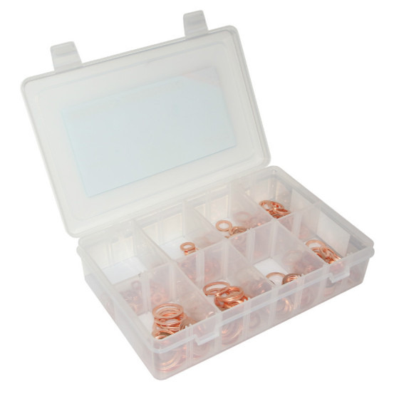 Coffret 240 joints de bouchon de vidange cuivre Ø6 à 20mm