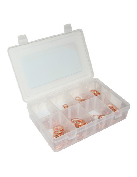 Coffret 240 joints de bouchon de vidange cuivre Ø6 à 20mm