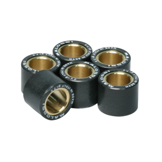 Jeu de 6 galets de variateur origine/Multivar MALOSSI 16x13mm - 12,0g