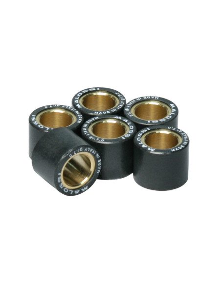 Jeu de 6 galets de variateur origine/Multivar MALOSSI 16x13mm - 12,0g