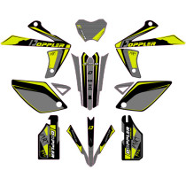 Kit déco DOPPLER Rieju MRT / MRT Pro / Marathon Noir / Gris / Jaune Fluo