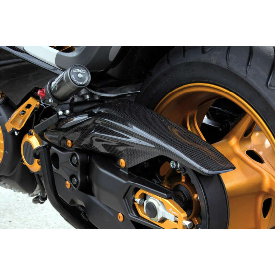 Couvre Courroie LIGHTECH Yamaha 530 T-Max 2012-2016 Carbone Brillant