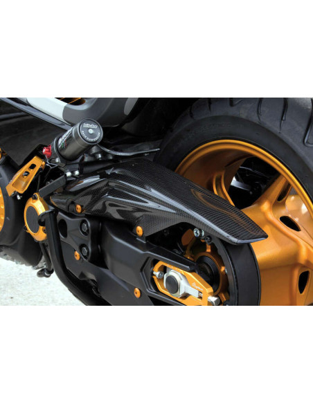 Couvre Courroie LIGHTECH Yamaha 530 T-Max 2012-2016 Carbone Brillant