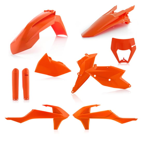 Kit plastiques complet - Orange - ACERBIS KTM 125/250/300 EXC 2017-2018 250/350/450/500/520/525 EXCF 2017-2018