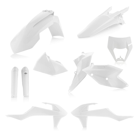 Kit plastiques complet - Blanc - ACERBIS KTM 125/250/300 EXC 2017-2018 250/350/450/500/520/525 EXCF 2017-2018