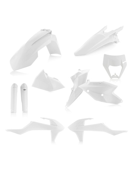 Kit plastiques complet - Blanc - ACERBIS KTM 125/250/300 EXC 2017-2018 250/350/450/500/520/525 EXCF 2017-2018
