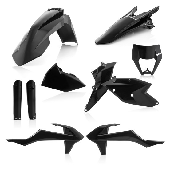 Kit plastiques complet - Noir - ACERBIS KTM 125/250/300 EXC 2017-2018 250/350/450/500/520/525 EXCF 2017-2018
