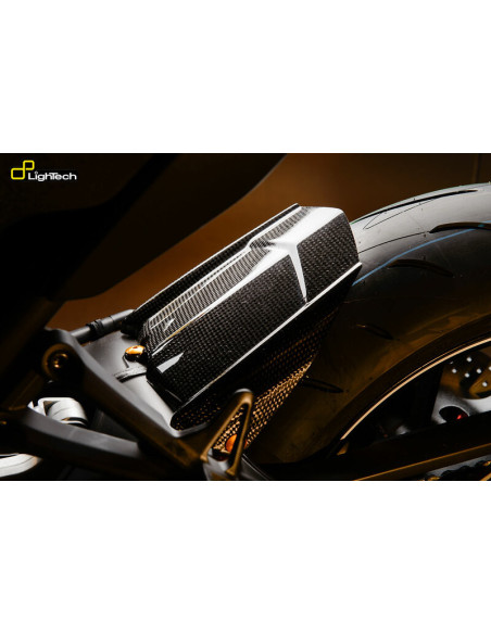 Garde Boue Arrière LIGHTECH Yamaha 850 MT-09/Tracer 2013-2016 Carbone Brillant