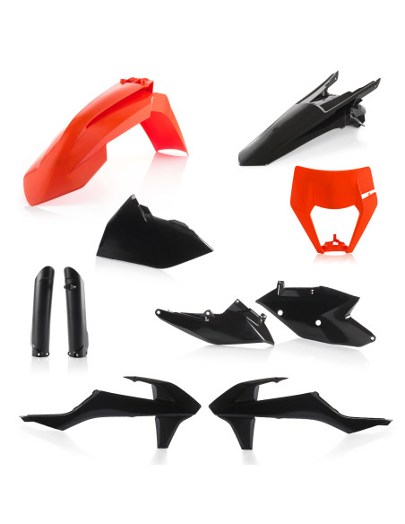 Kit plastiques complet - Noir - ACERBIS KTM 125/250/300 EXC 2017-2018 250/350/450/500/520/525 EXCF 2017-2018