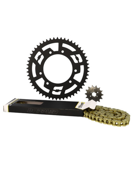 Kit chaine acier 14x53 DOPPLER Derbi Senda DRD / Racing / Gilera RCR