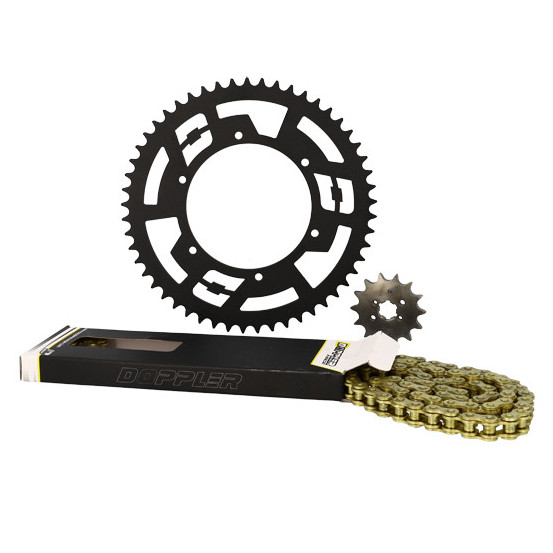 Kit chaine acier 14x53 DOPPLER Derbi Senda SM DRD / GPR Nude / Aprilia RS4