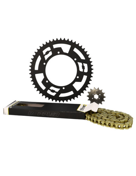 Kit chaine acier 14x53 DOPPLER Derbi Senda SM DRD / GPR Nude / Aprilia RS4