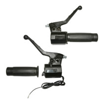 Poignées de gaz et de frein Peugeot 103 MVL / SP avec levier de décompresseur et starter Noir (nouveau modèle)