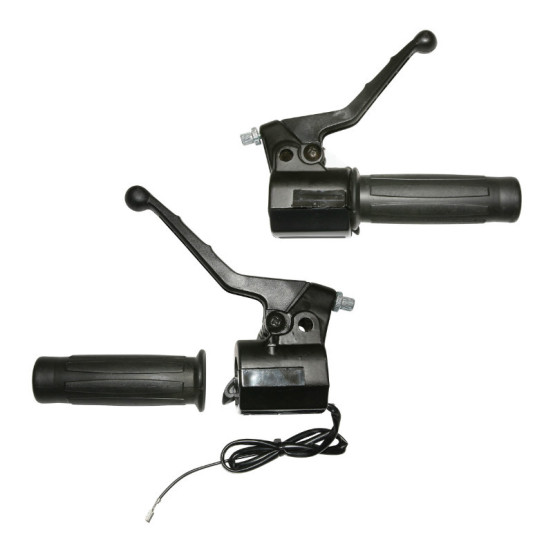 Poignées de gaz et de frein Peugeot 103 MVL / SP avec levier de décompresseur et starter Noir (nouveau modèle)