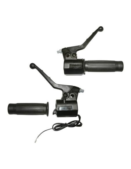 Poignées de gaz et de frein Peugeot 103 MVL / SP avec levier de décompresseur et starter Noir (nouveau modèle)