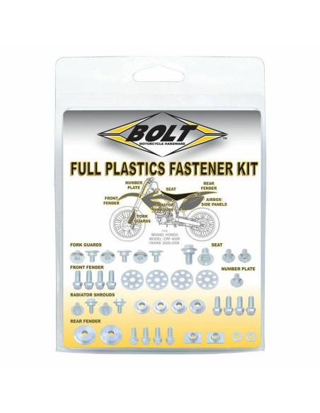 Kit vis plastiques BOLT Suzuki 250 RMZ 2007-2009