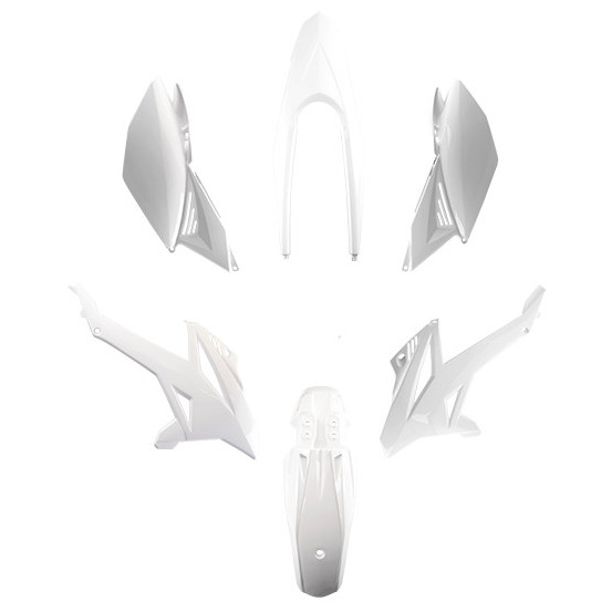 Kit carénages 50 à boite Beta 50 RR après 2012 Blanc (6 pièces)