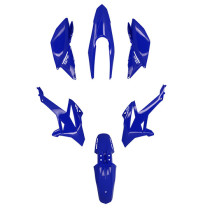 Kit carénages 50 à boite Beta 50 RR après 2012 Bleu (6 pièces)