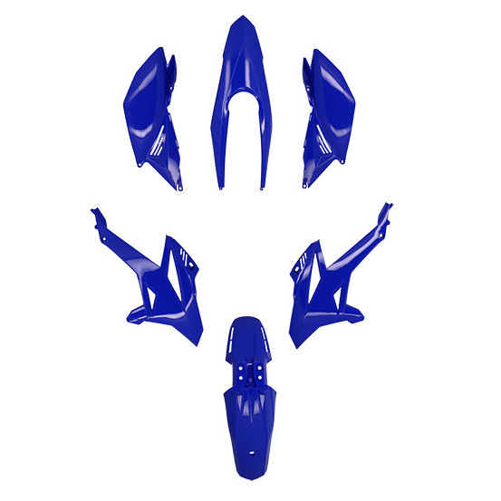 Kit carénages 50 à boite Beta 50 RR après 2012 Bleu (6 pièces)