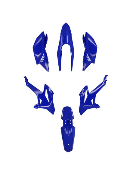 Kit carénages 50 à boite Beta 50 RR après 2012 Bleu (6 pièces)