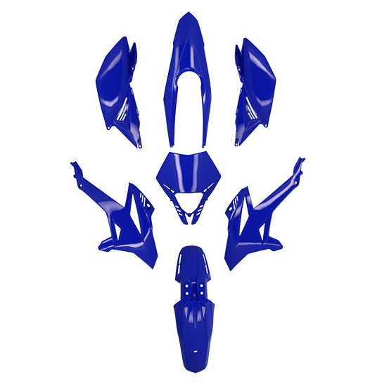 Kit carénages 50 à boite Beta 50 RR après 2012 Bleu (7 pièces)